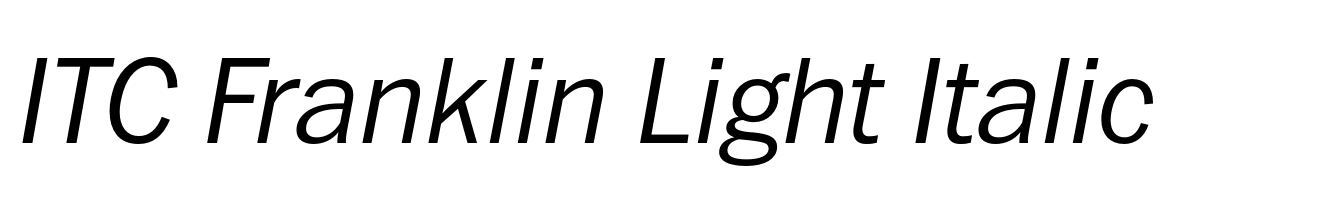 ITC Franklin Light Italic